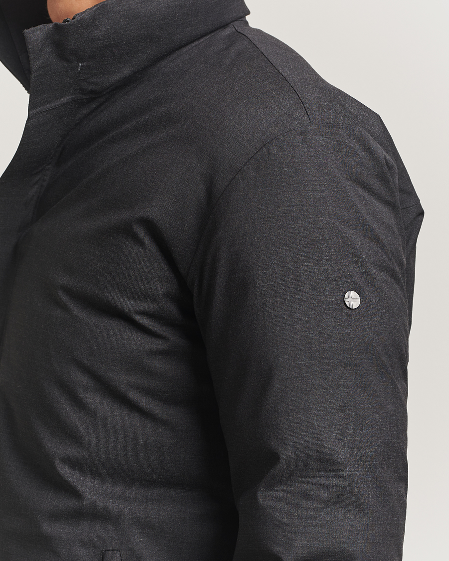 Men | Coats & Jackets | Scandinavian Edition | Axis Loro Piana Padded Coat Dark Grey Melange