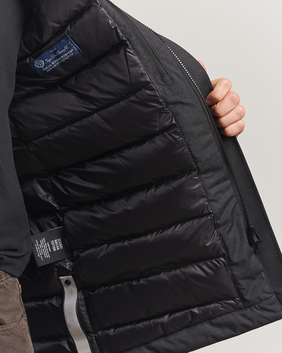 Men | Coats & Jackets | Scandinavian Edition | Axis Loro Piana Padded Coat Dark Grey Melange