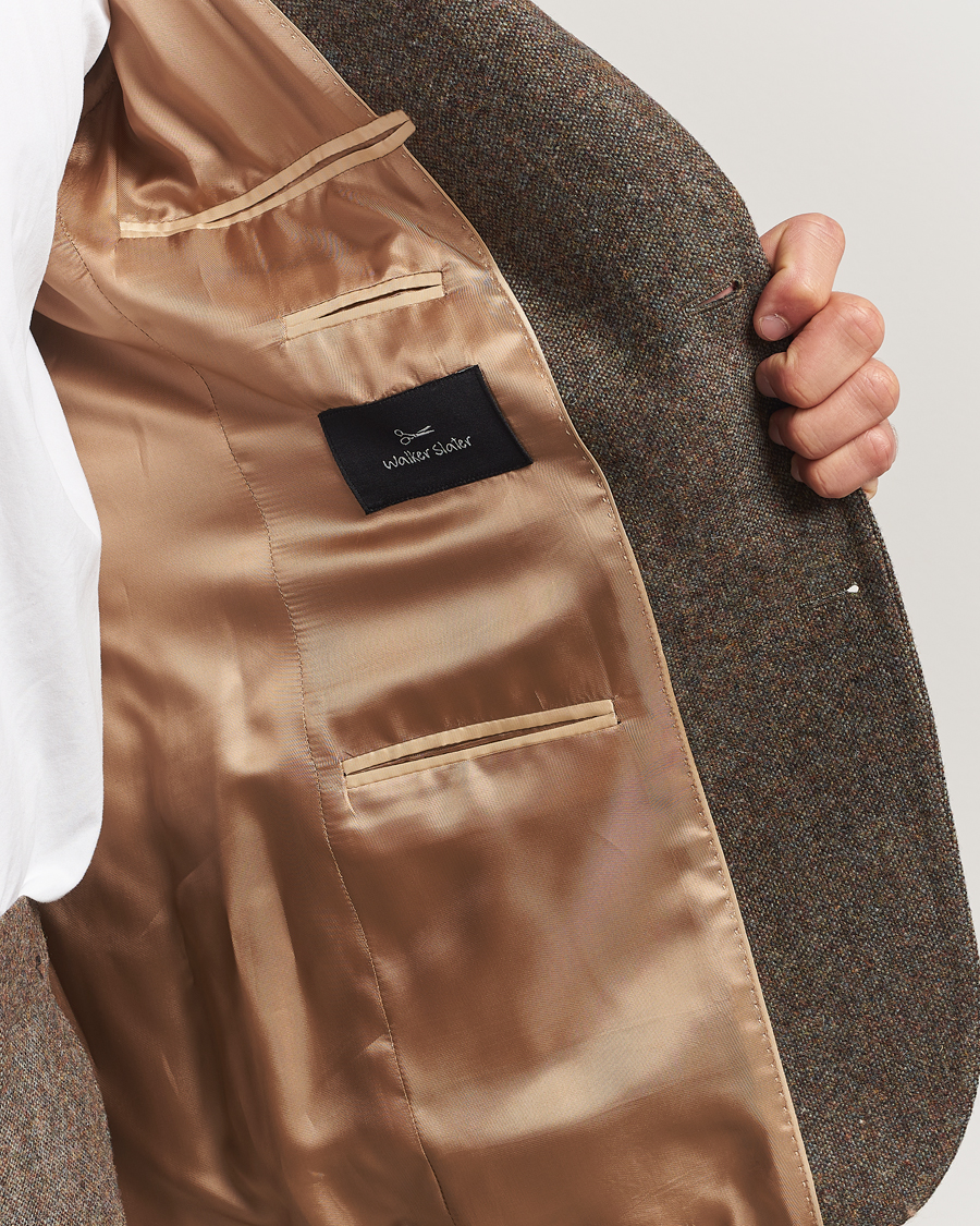 Men | Blazers | Walker Slater | Edward Shetland Wool Donegal Blazer Dark Green