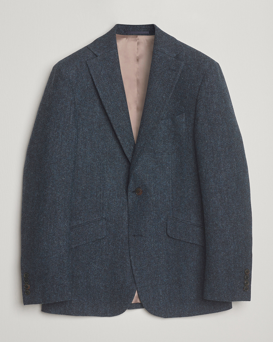 Men | Blazers | Walker Slater | Edward Shetland Wool Donegal Blazer Navy