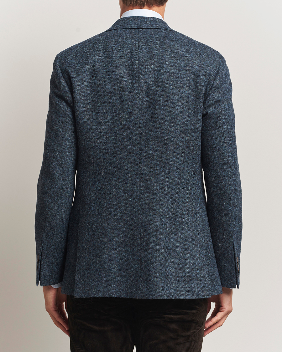 Men | Blazers | Walker Slater | Edward Shetland Wool Donegal Blazer Navy