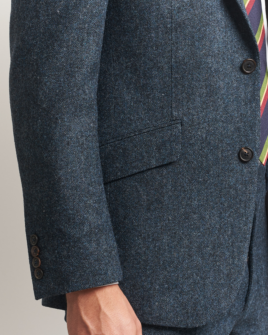 Men | Blazers | Walker Slater | Edward Shetland Wool Donegal Blazer Navy