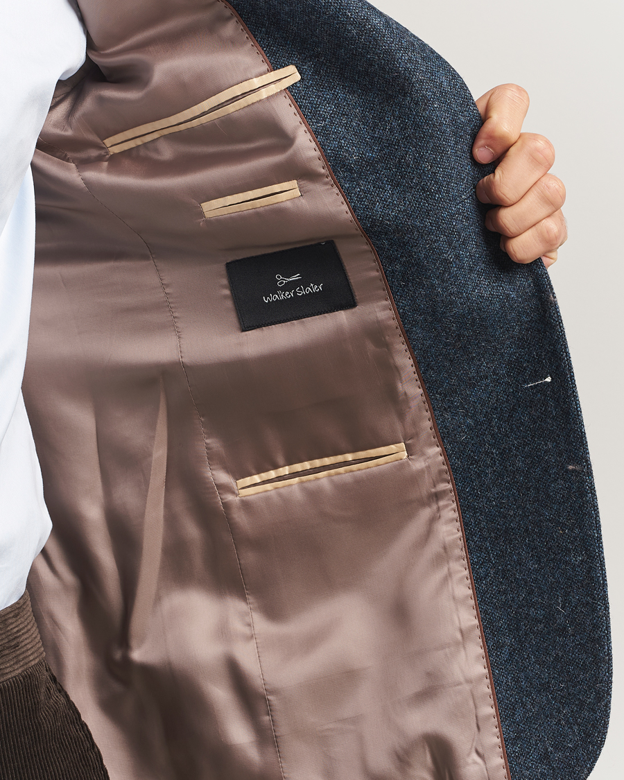Men | Blazers | Walker Slater | Edward Shetland Wool Donegal Blazer Navy