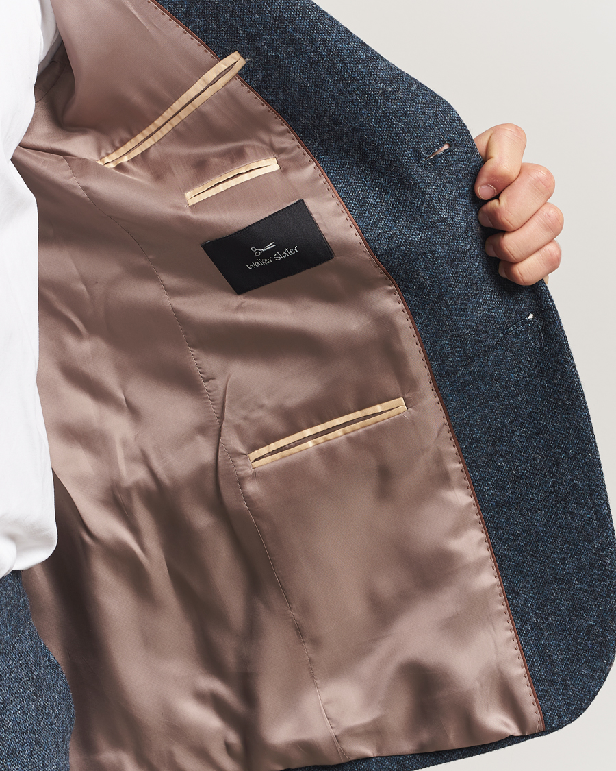 Men | Blazers | Walker Slater | Edward Shetland Wool Donegal Blazer Navy
