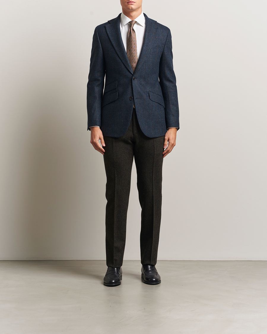 Men | Blazers | Walker Slater | Edward Lambswool Windowpane Blazer Navy