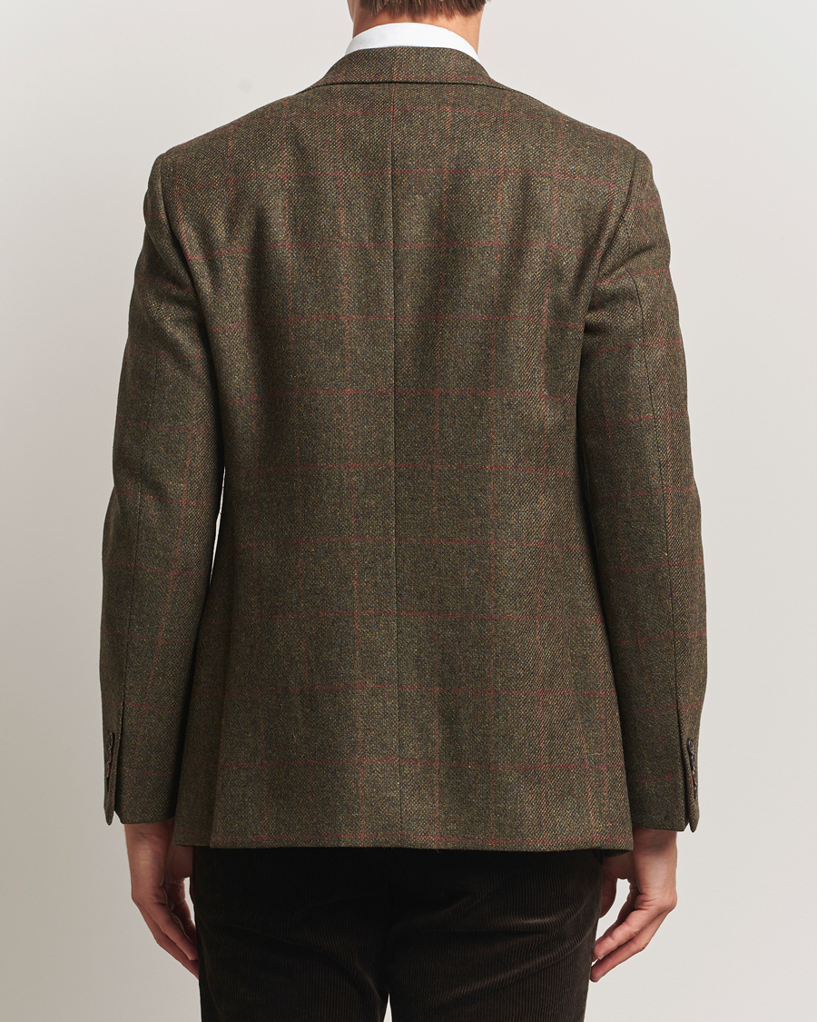 Men | Blazers | Walker Slater | Edward Lambswool Windowpane Blazer Dark Green