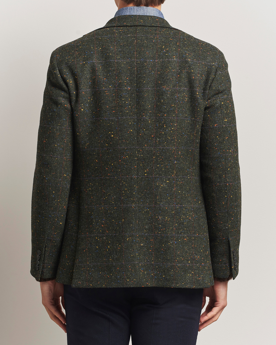 Men | Blazers | Walker Slater | Edward Lambswool Donegal Windowpane Blazer Dark Green