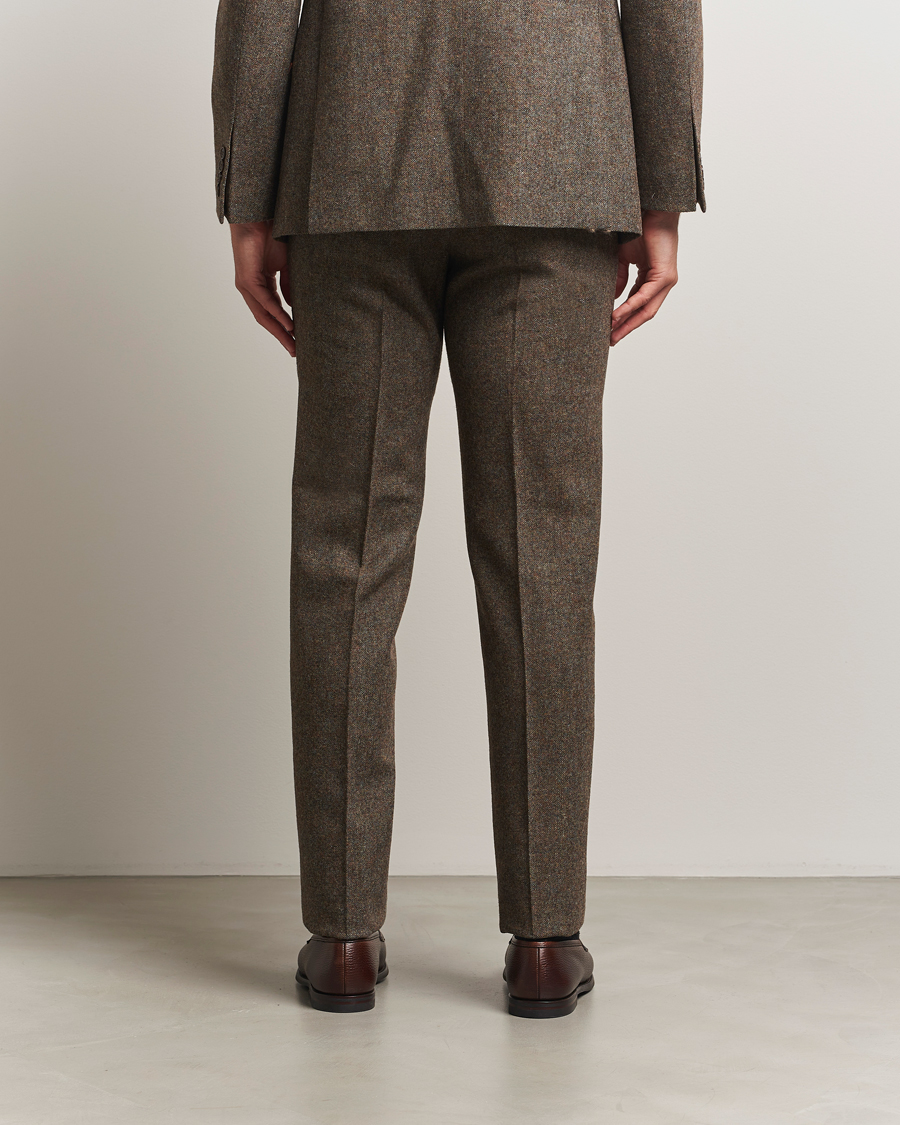 Men | Trousers | Walker Slater | Edward Shetland Wool Donegal Trousers Dark Green