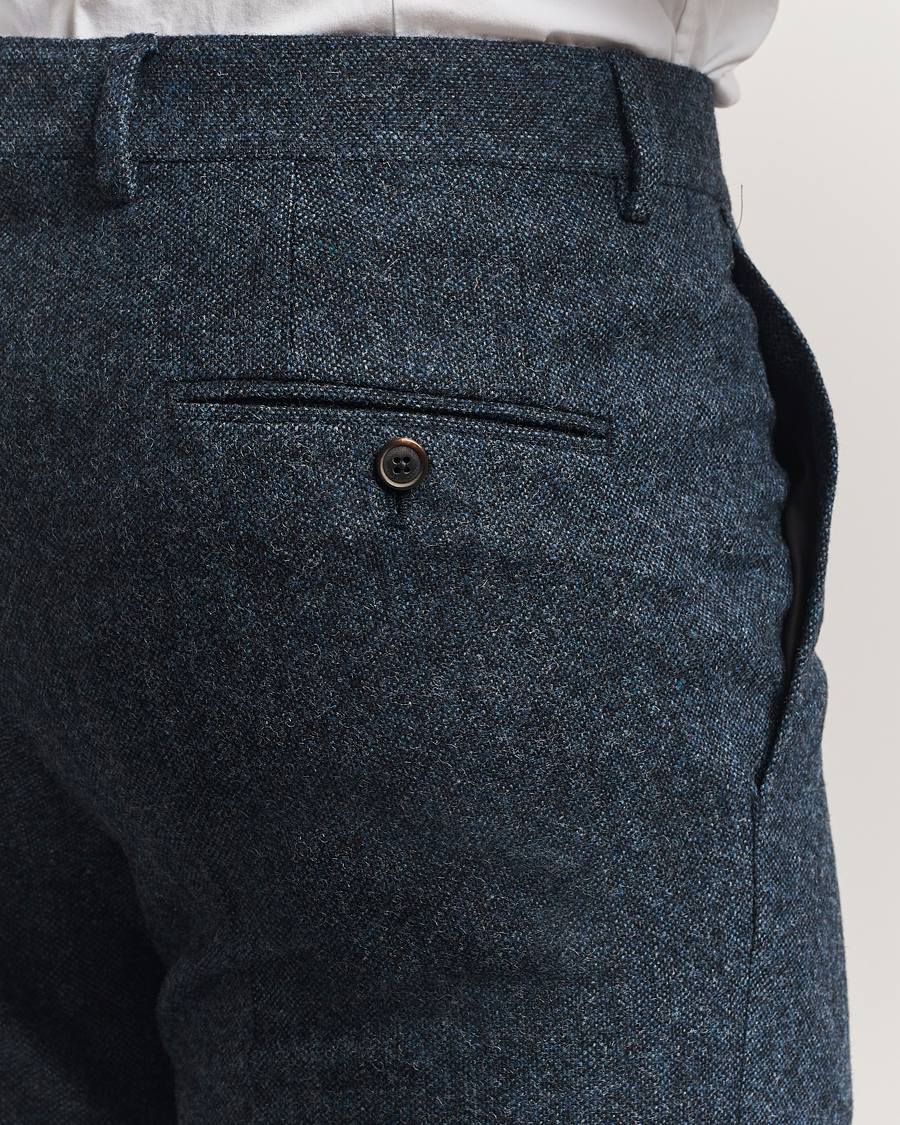 Men | Blazers | Walker Slater | Edward Shetland Wool Donegal Trousers Navy