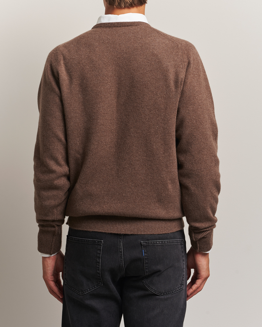 Men | Sweaters & Knitwear | William Lockie | Melrose Cashmere Crew Neck Mocha