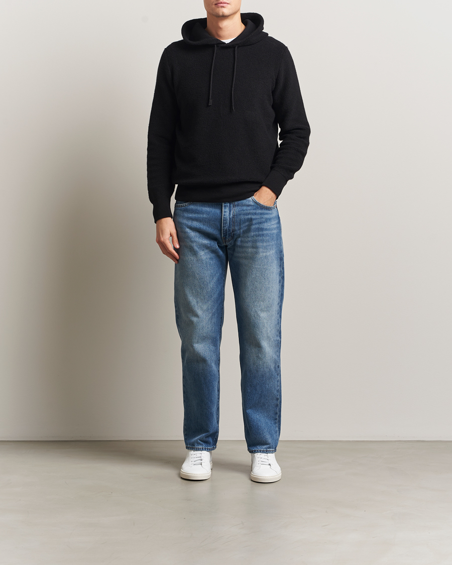 Men | Sweaters & Knitwear | Gran Sasso | Boiled Wool Hoodie Black