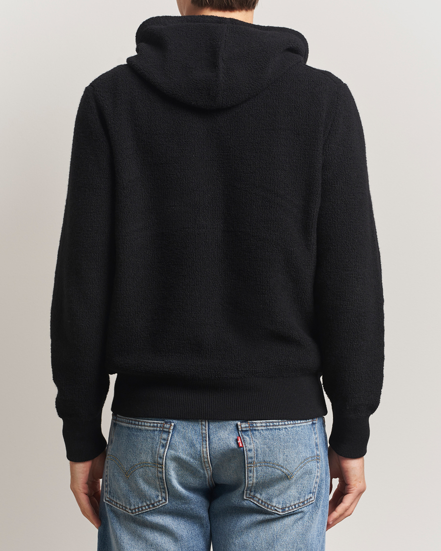 Men | Sweaters & Knitwear | Gran Sasso | Boiled Wool Hoodie Black