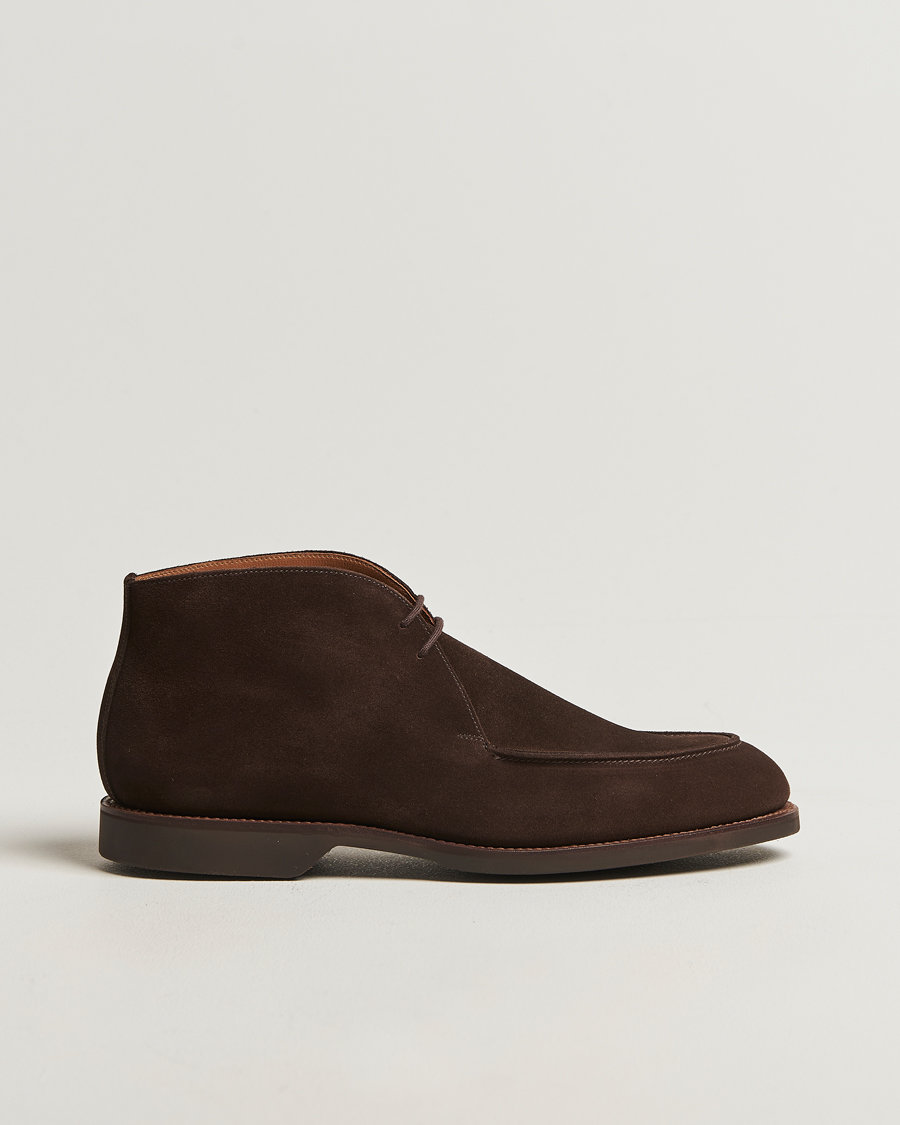Men | Boots | Crockett & Jones | Bibury Chukka Boot Dark Brown Suede
