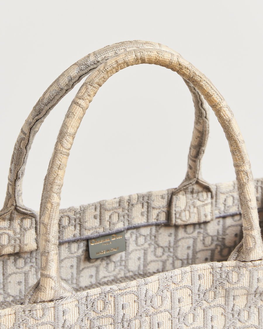 Men | Pre-Owned & Vintage Bags | Dior Pre-Owned | Medium Dior Book Tote Light grey