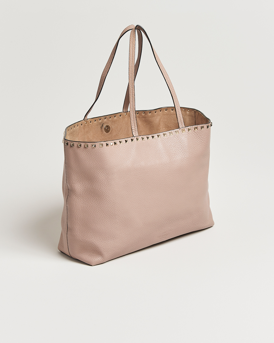 Men | Pre-Owned & Vintage Bags | Valentino Pre-Owned | Medium Rockstud Tote Bag Poudre