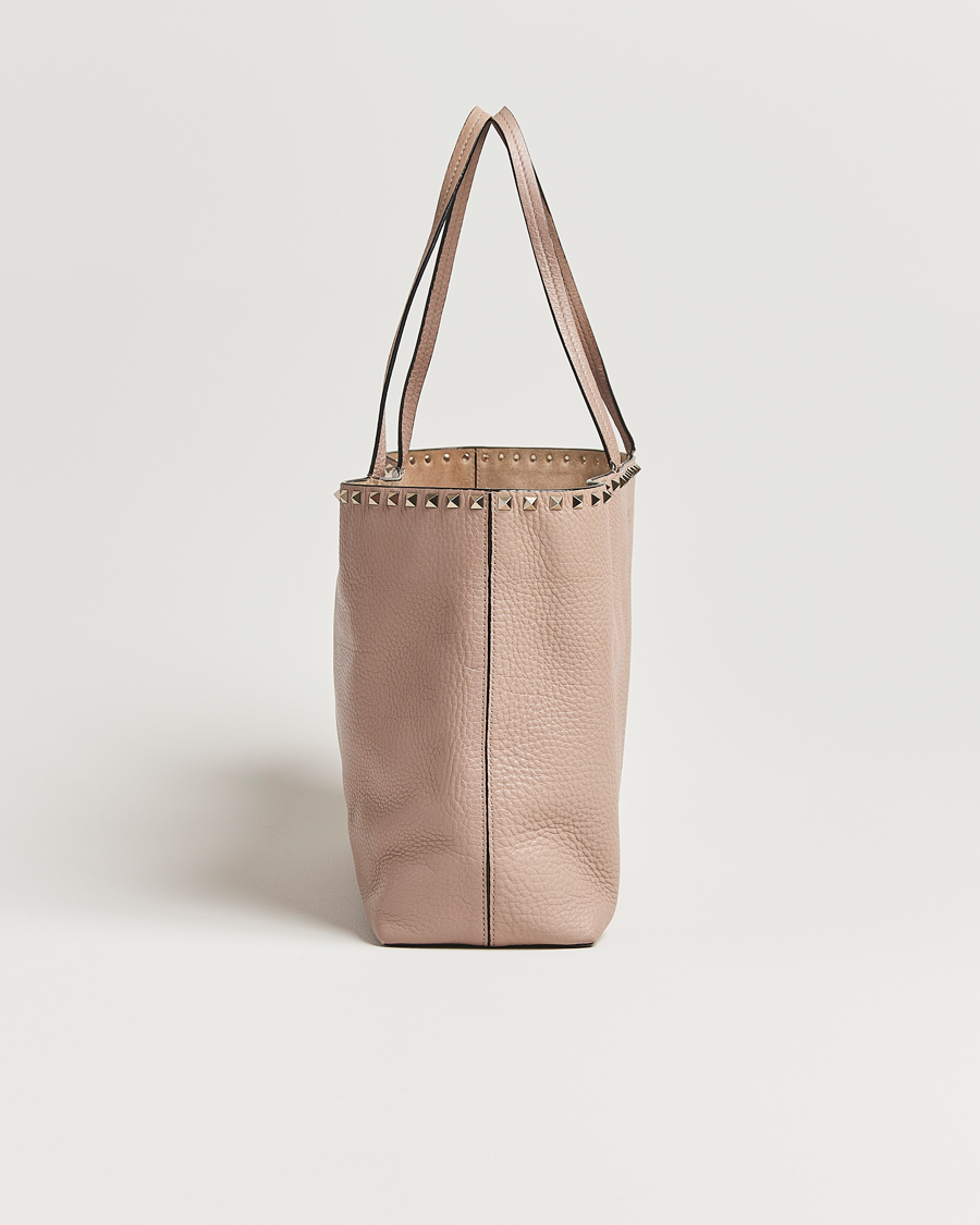 Men | Pre-Owned & Vintage Bags | Valentino Pre-Owned | Medium Rockstud Tote Bag Poudre