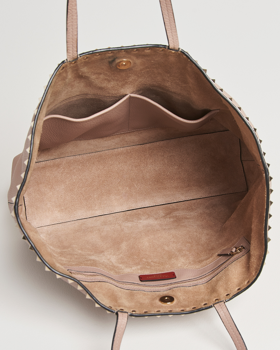 Men | Pre-Owned & Vintage Bags | Valentino Pre-Owned | Medium Rockstud Tote Bag Poudre