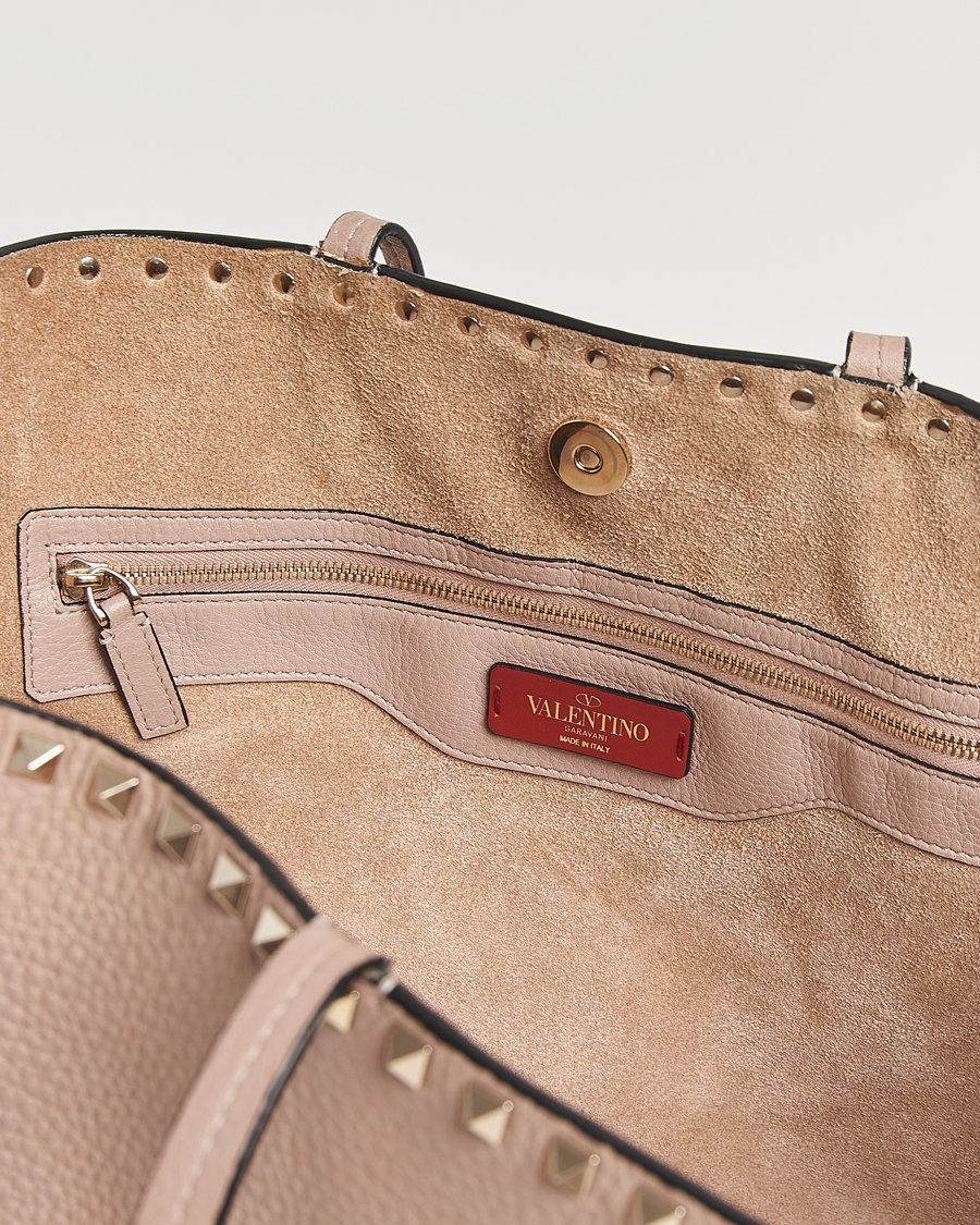 Men | Pre-Owned & Vintage Bags | Valentino Pre-Owned | Medium Rockstud Tote Bag Poudre