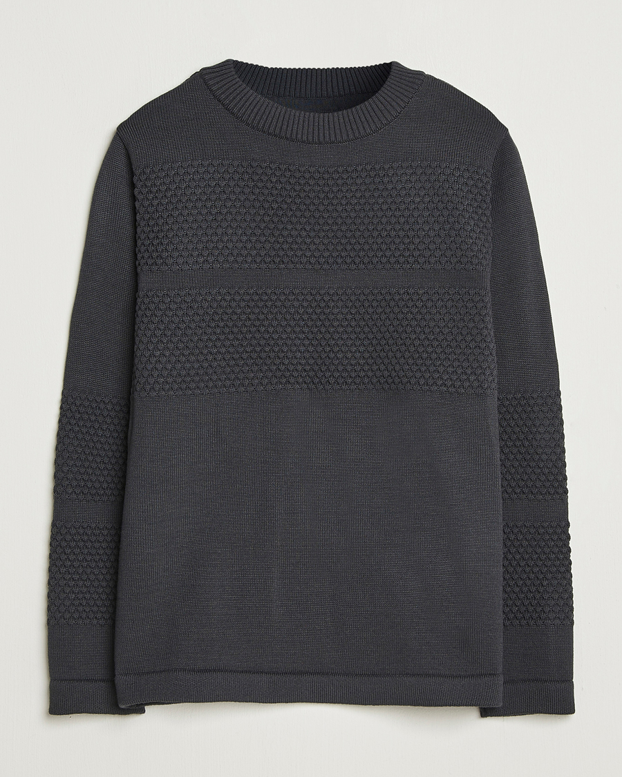 Men | Sweaters & Knitwear | S.N.S. Herning | Fisherman Wool Crew Neck Molten Grey