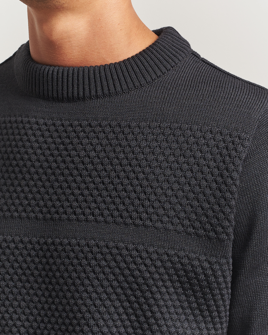 Men | Sweaters & Knitwear | S.N.S. Herning | Fisherman Wool Crew Neck Molten Grey
