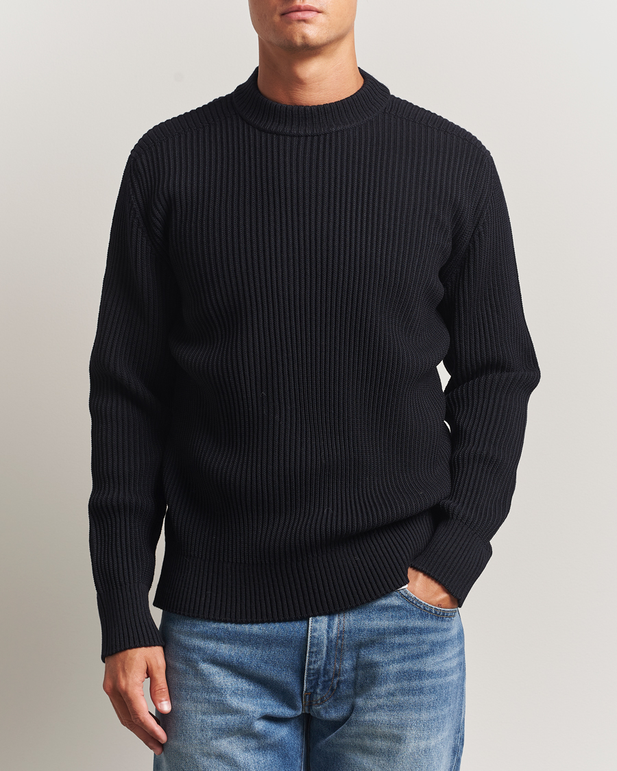 Men | Sweaters & Knitwear | S.N.S. Herning | Fender Wool Crew Neck Navy