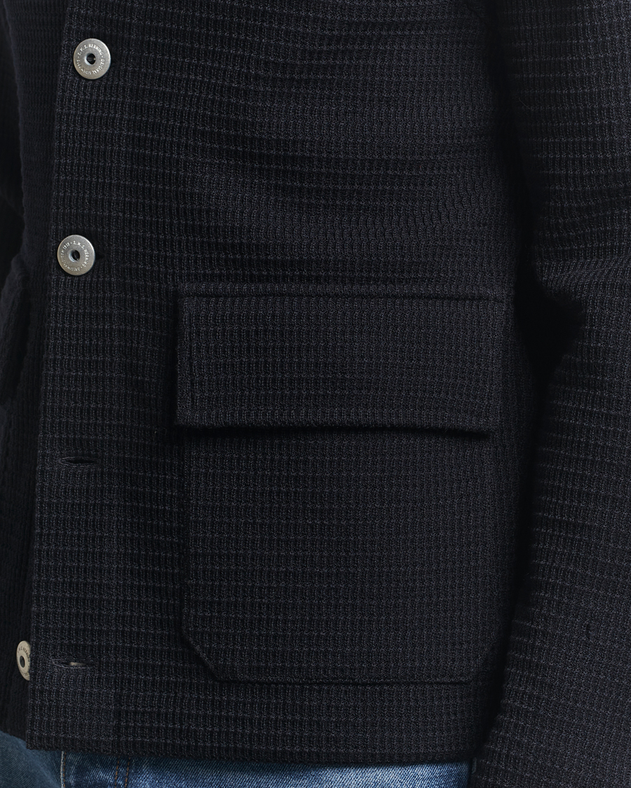 Men | Sweaters & Knitwear | S.N.S. Herning | Wool Chore Jacket Navy