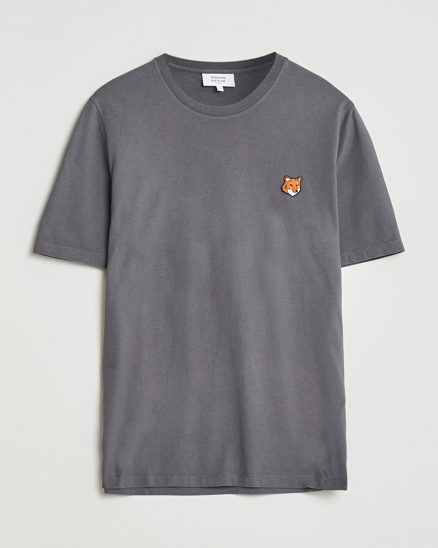 Men | T-Shirts | Maison Kitsuné | Fox Head T-Shirt Charcoal