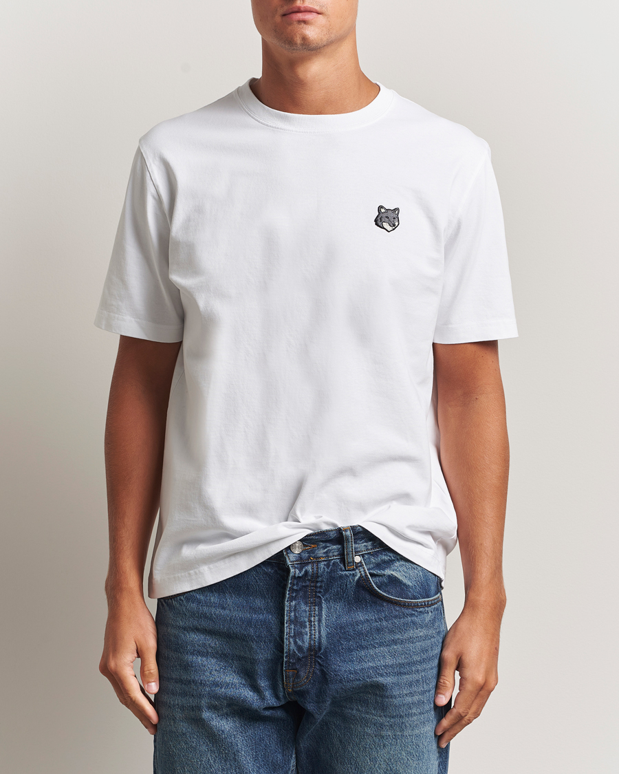 Men | T-Shirts | Maison Kitsuné | Grey Fox Head T-Shirt White