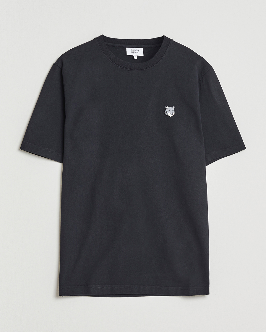 Men | T-Shirts | Maison Kitsuné | Grey Fox Head T-Shirt Black