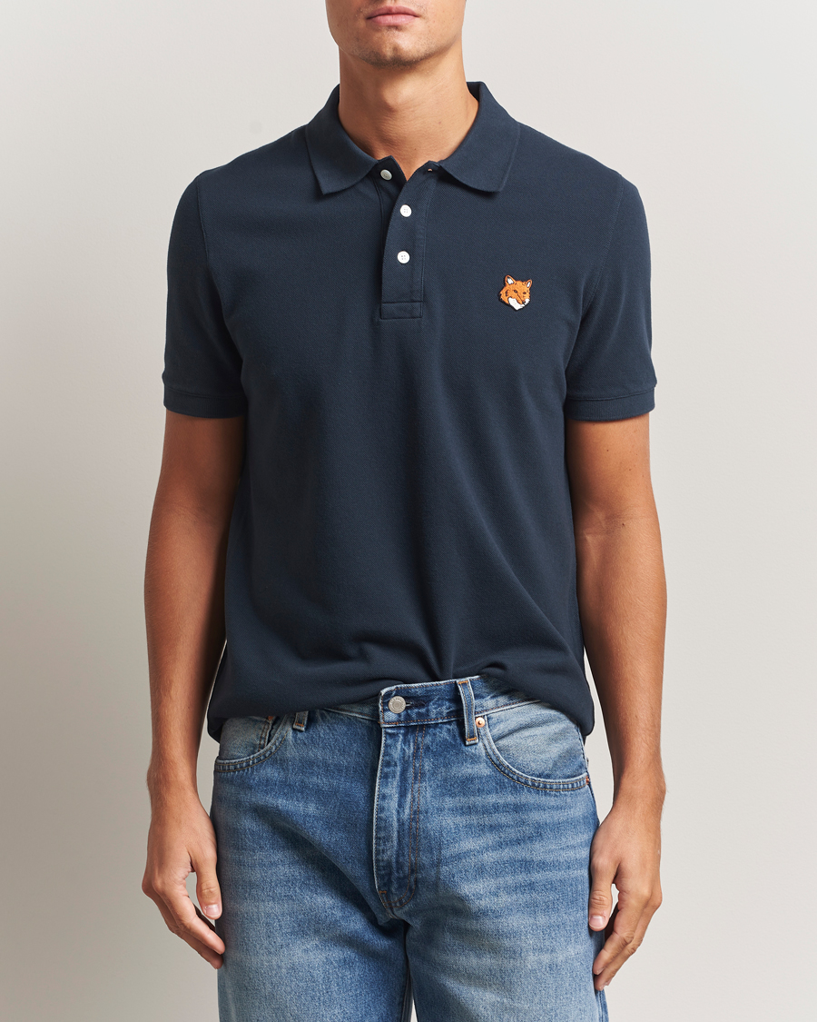Men | Polo Shirts | Maison Kitsuné | Fox Head Polo Classic Navy