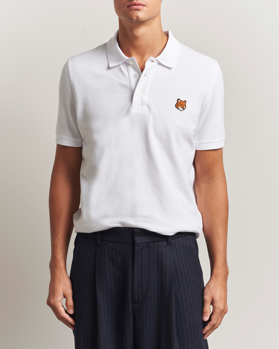 Men | Polo Shirts | Maison Kitsuné | Fox Head Polo White