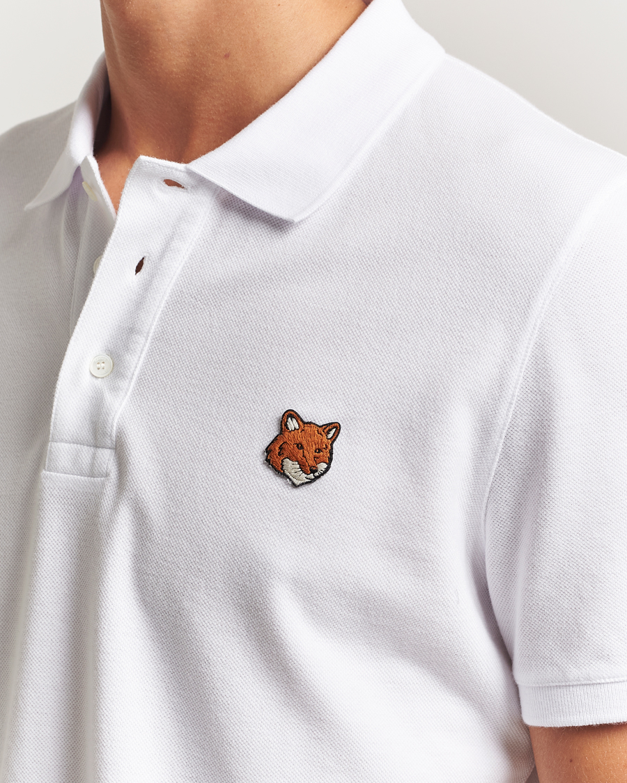 Men | Polo Shirts | Maison Kitsuné | Fox Head Polo White