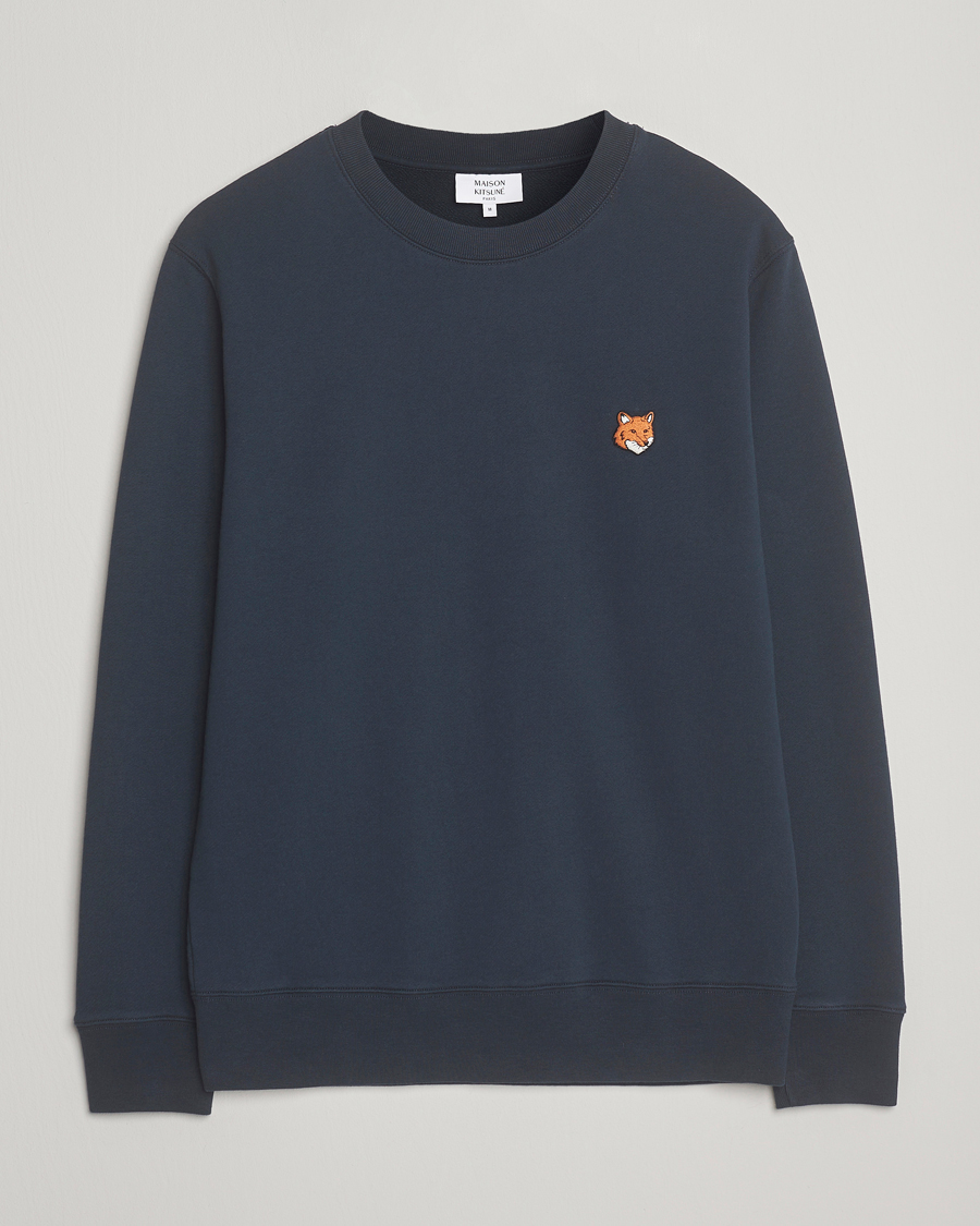 Men | Sweaters & Knitwear | Maison Kitsuné | Fox Head Sweatshirt Classic Navy