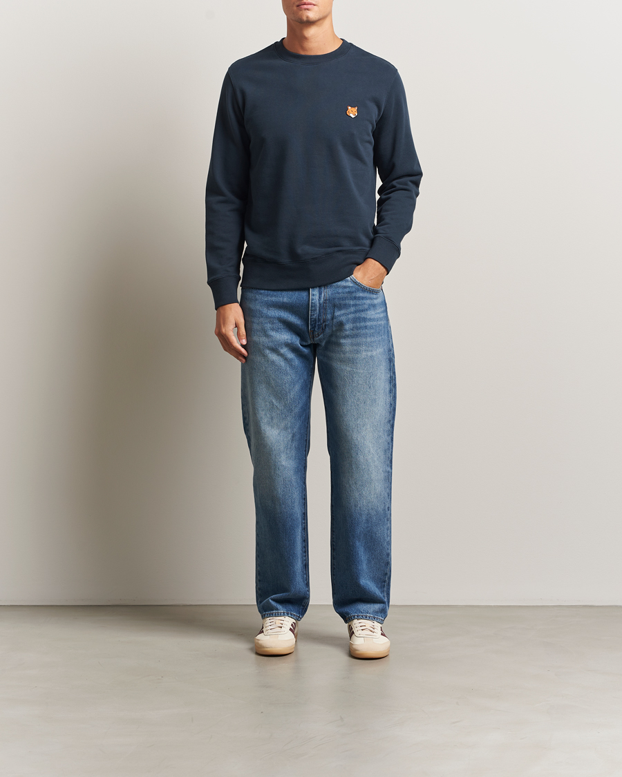 Men | Sweaters & Knitwear | Maison Kitsuné | Fox Head Sweatshirt Classic Navy