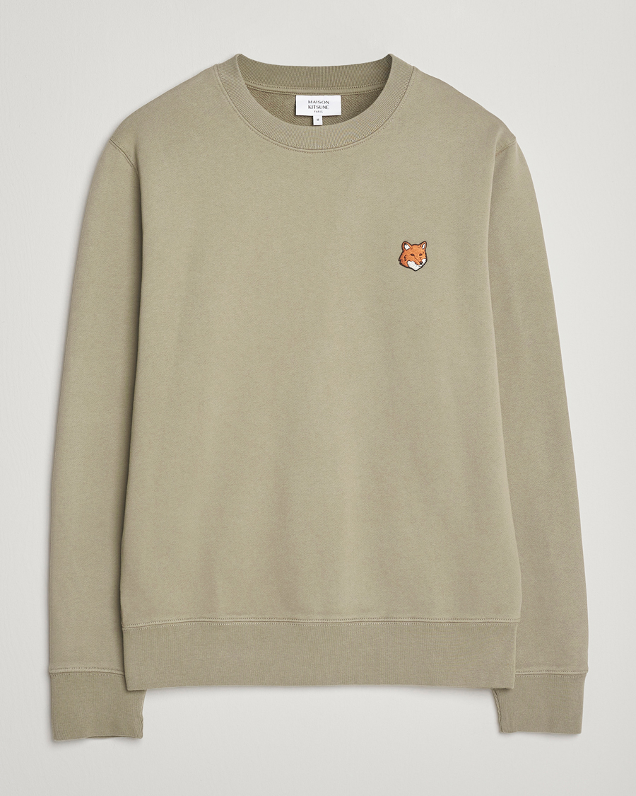 Men | Sweaters & Knitwear | Maison Kitsuné | Fox Head Sweatshirt Laurel Green