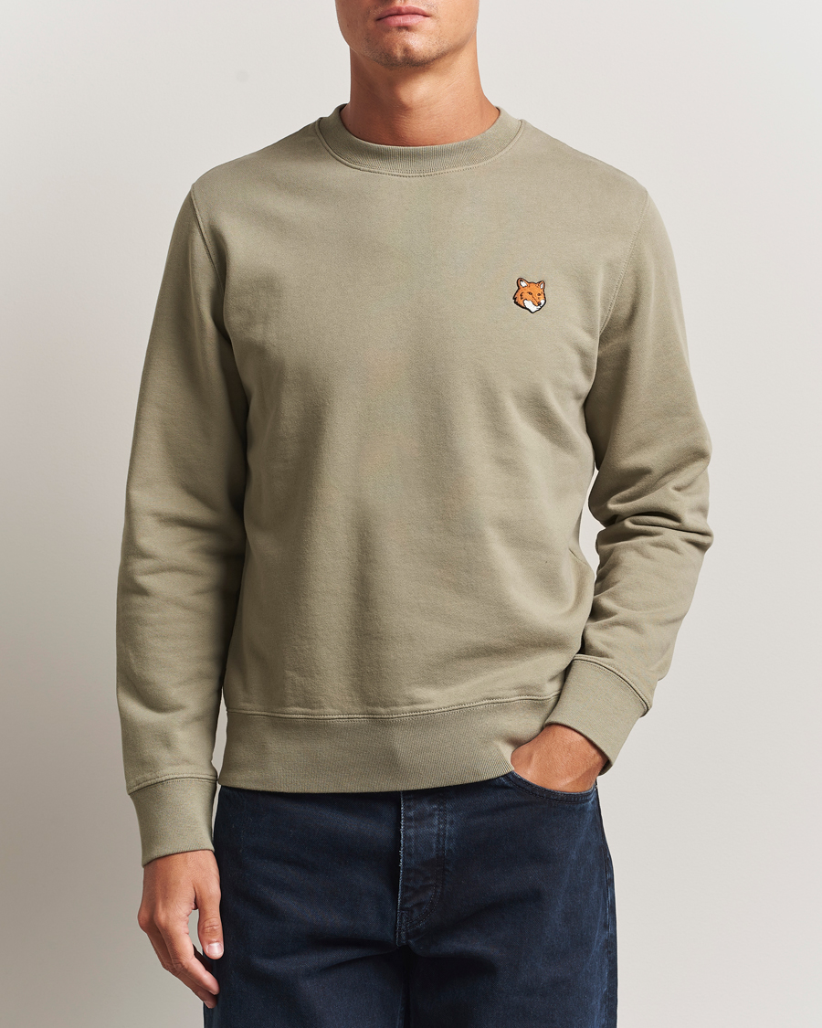 Men | Sweaters & Knitwear | Maison Kitsuné | Fox Head Sweatshirt Laurel Green