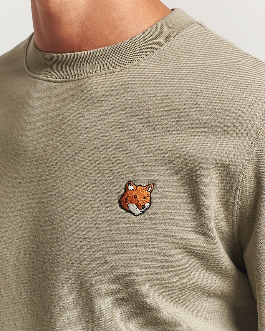 Men | Sweaters & Knitwear | Maison Kitsuné | Fox Head Sweatshirt Laurel Green