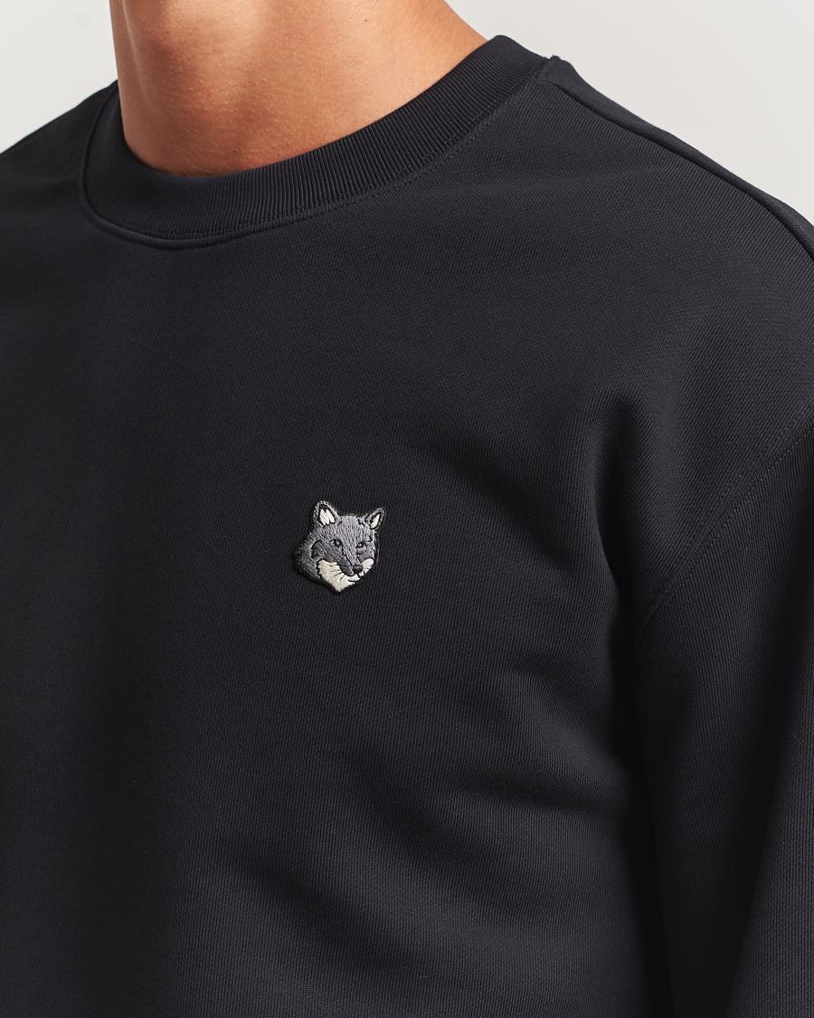 Men | Sweaters & Knitwear | Maison Kitsuné | Grey Fox Head Sweatshirt Black
