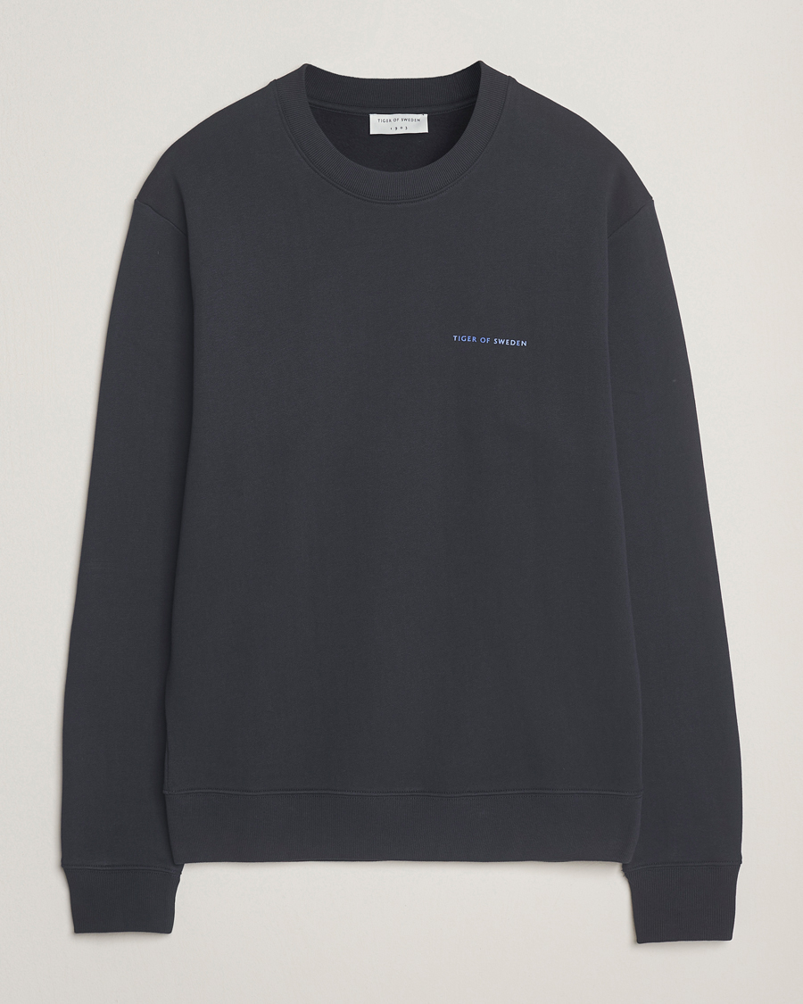Men | Sweaters & Knitwear | Tiger of Sweden | Emerson Crew Neck Sweatshirt Light Ink