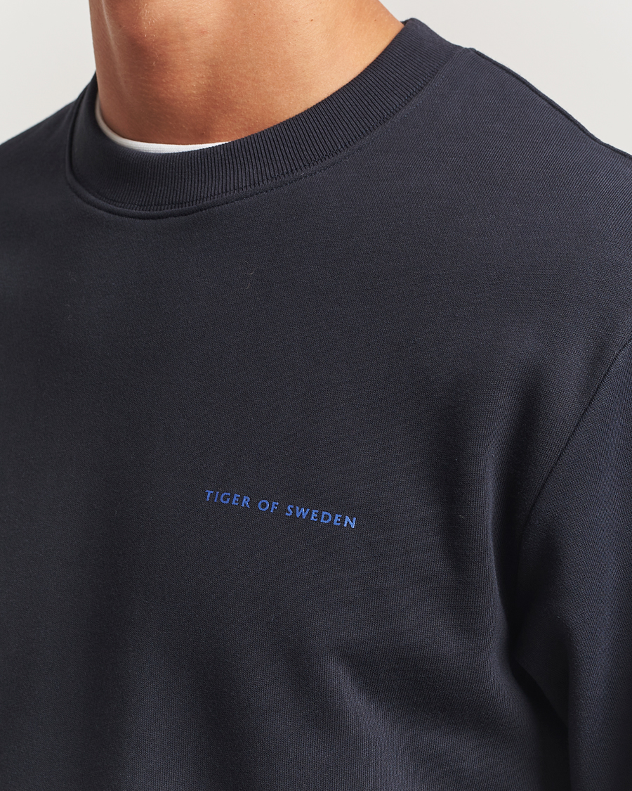 Men | Sweaters & Knitwear | Tiger of Sweden | Emerson Crew Neck Sweatshirt Light Ink