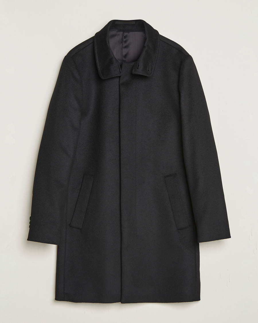 Men | Coats & Jackets | Tiger of Sweden | Aleric Wool/Cashmere Stand Up Coat Black