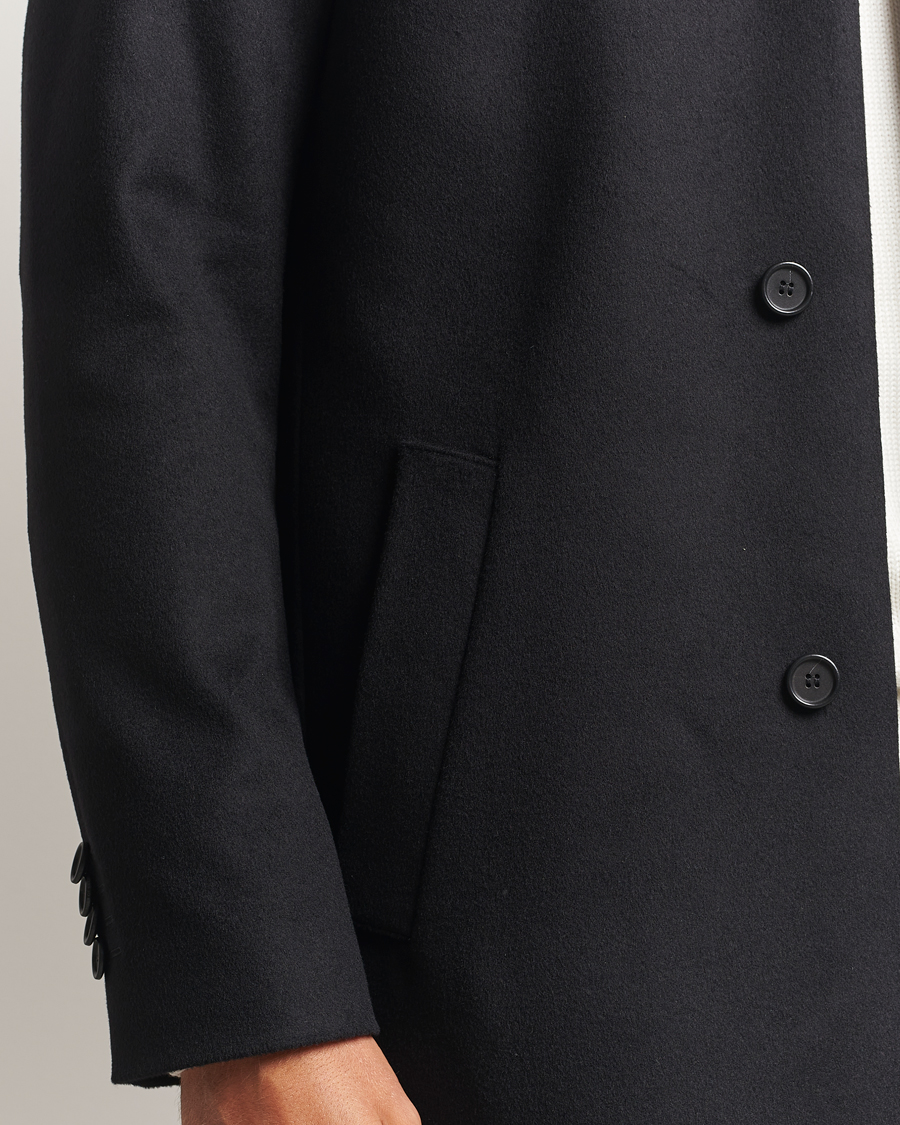 Men | Coats & Jackets | Tiger of Sweden | Aleric Wool/Cashmere Stand Up Coat Black
