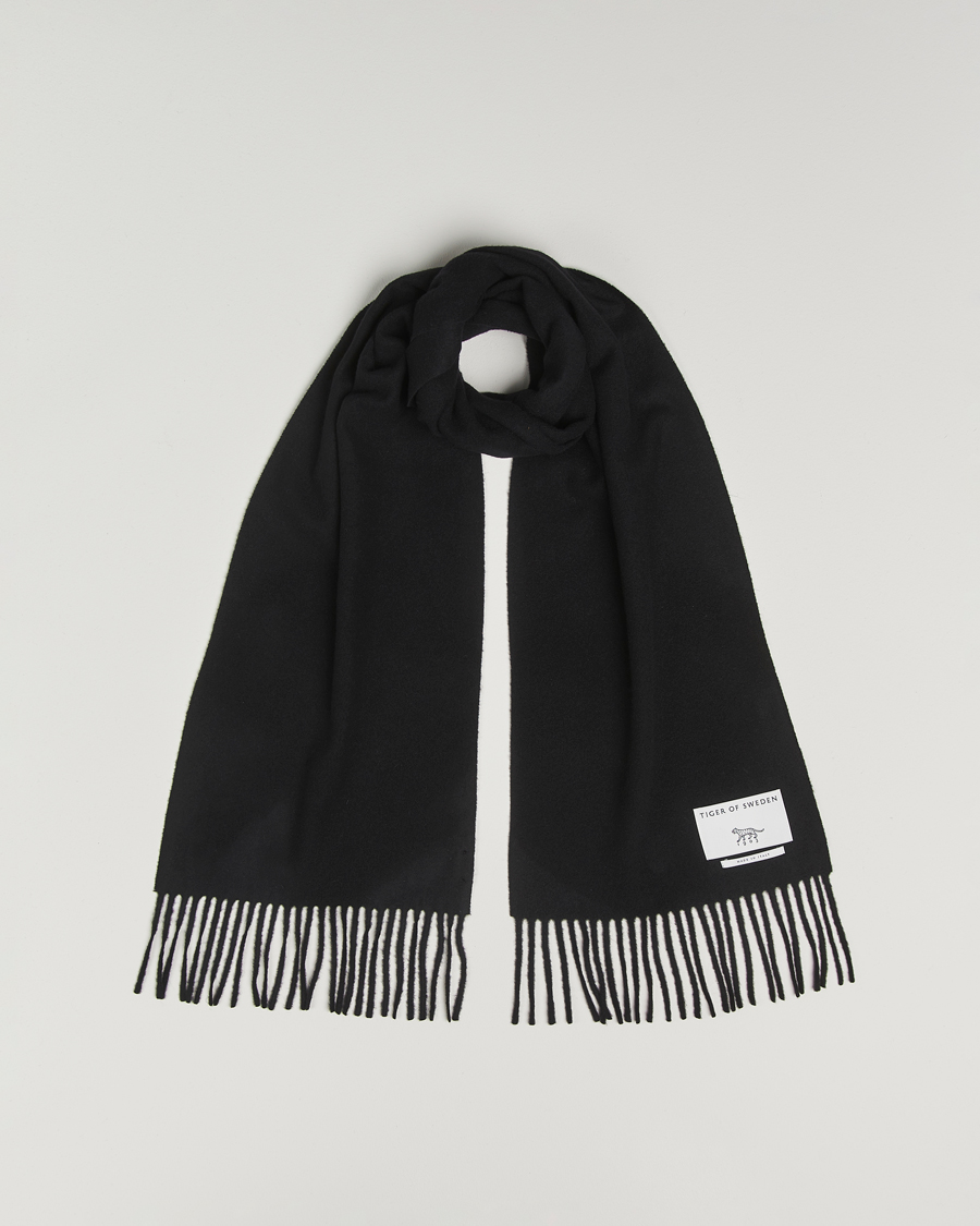 Men | Scarves | Tiger of Sweden | Sylan Wool Scarf Black