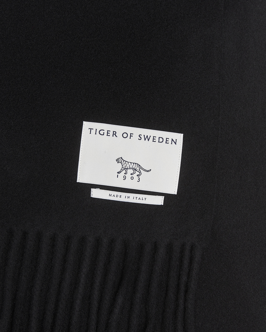 Men | Scarves | Tiger of Sweden | Sylan Wool Scarf Black