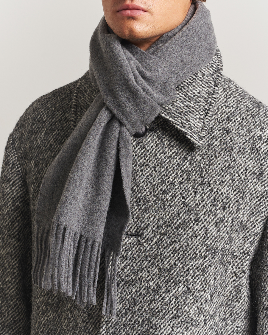 Men | Scarves | Tiger of Sweden | Sylan Wool Scarf Grey Melange