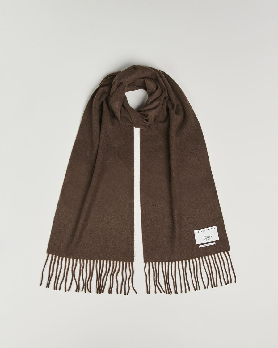 Men | Tiger of Sweden Sylan Wool Scarf Brown Olive | Tiger of Sweden | Sylan Wool Scarf Brown Olive