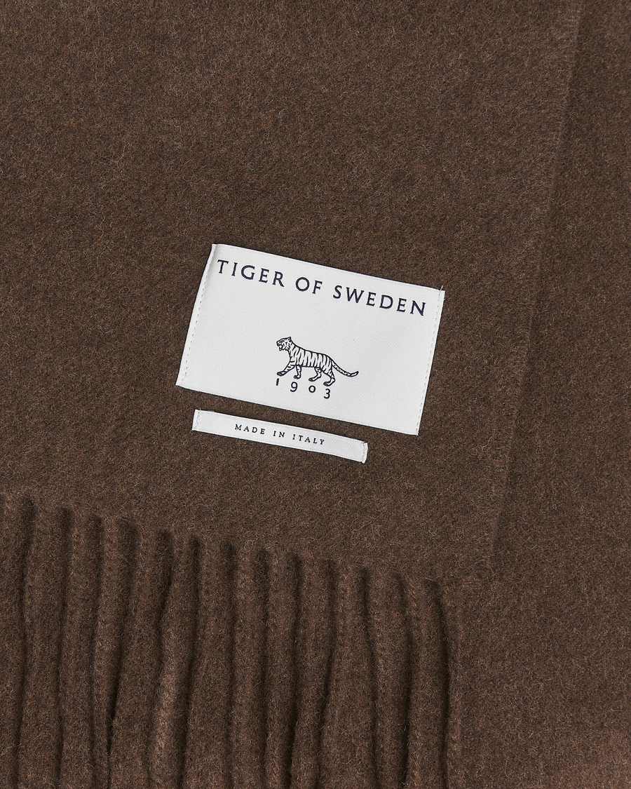 Men | Tiger of Sweden Sylan Wool Scarf Brown Olive | Tiger of Sweden | Sylan Wool Scarf Brown Olive