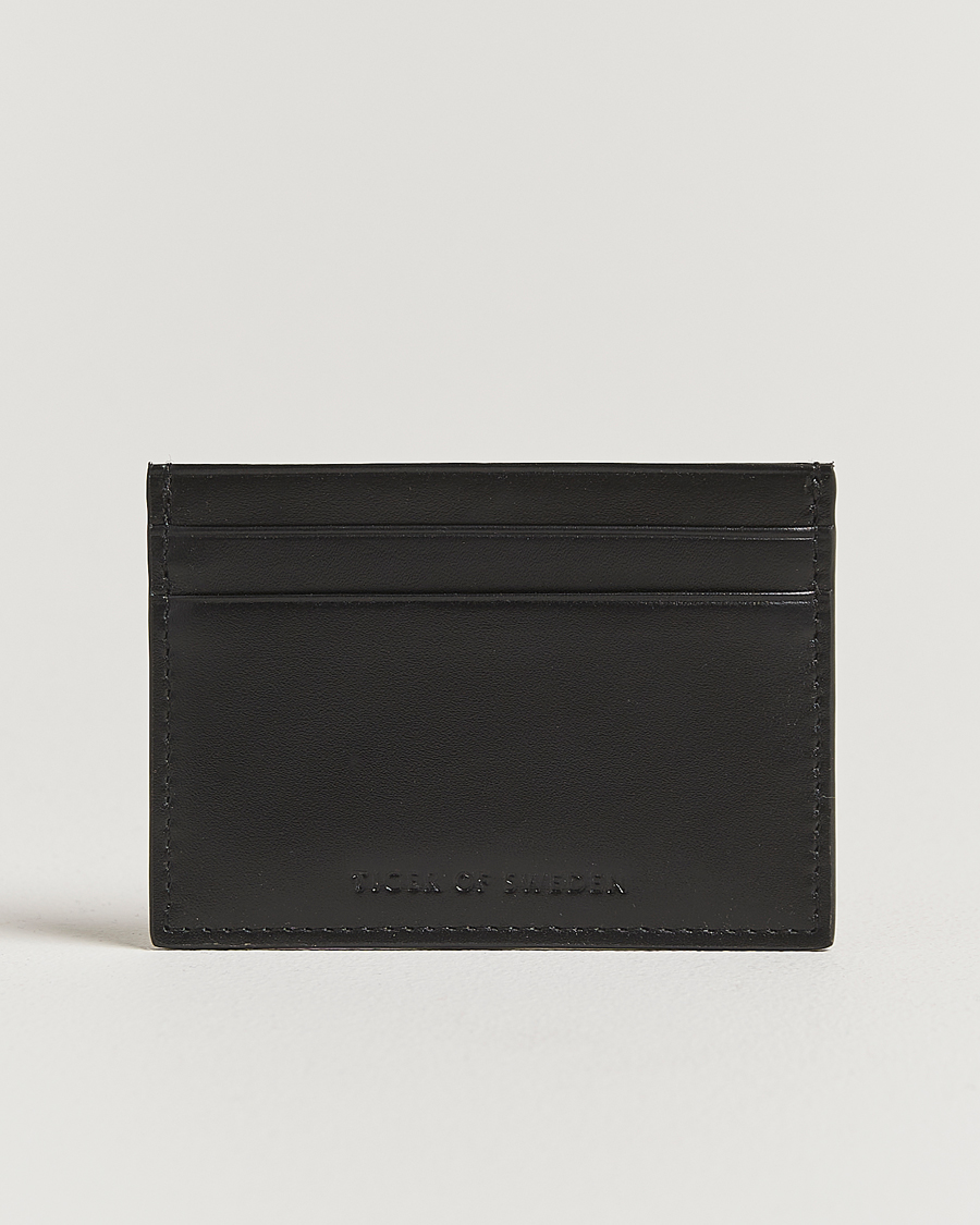 Men | Wallets | Tiger of Sweden | Wake Smooth Leather Card Holder Black