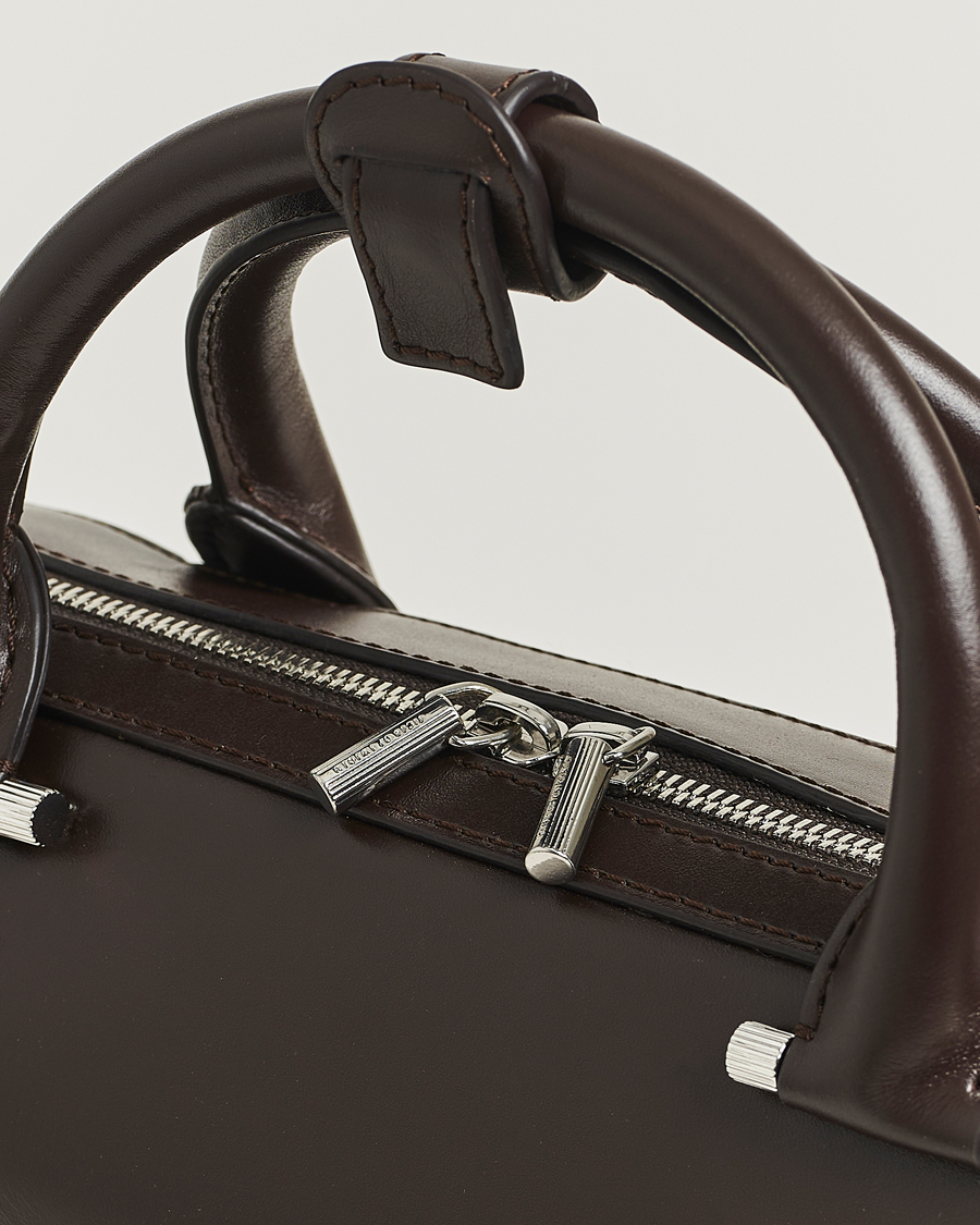 Men | Bags | Tiger of Sweden | Valise Smooth Leather Briefcase Dark Brown