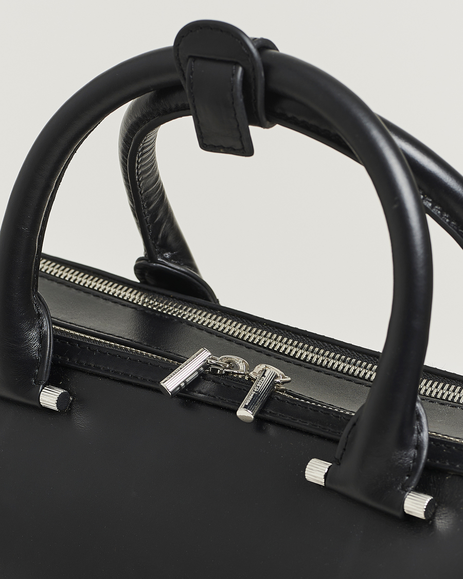 Men | Bags | Tiger of Sweden | Valise Smooth Leather Double Zip Briefcase Black